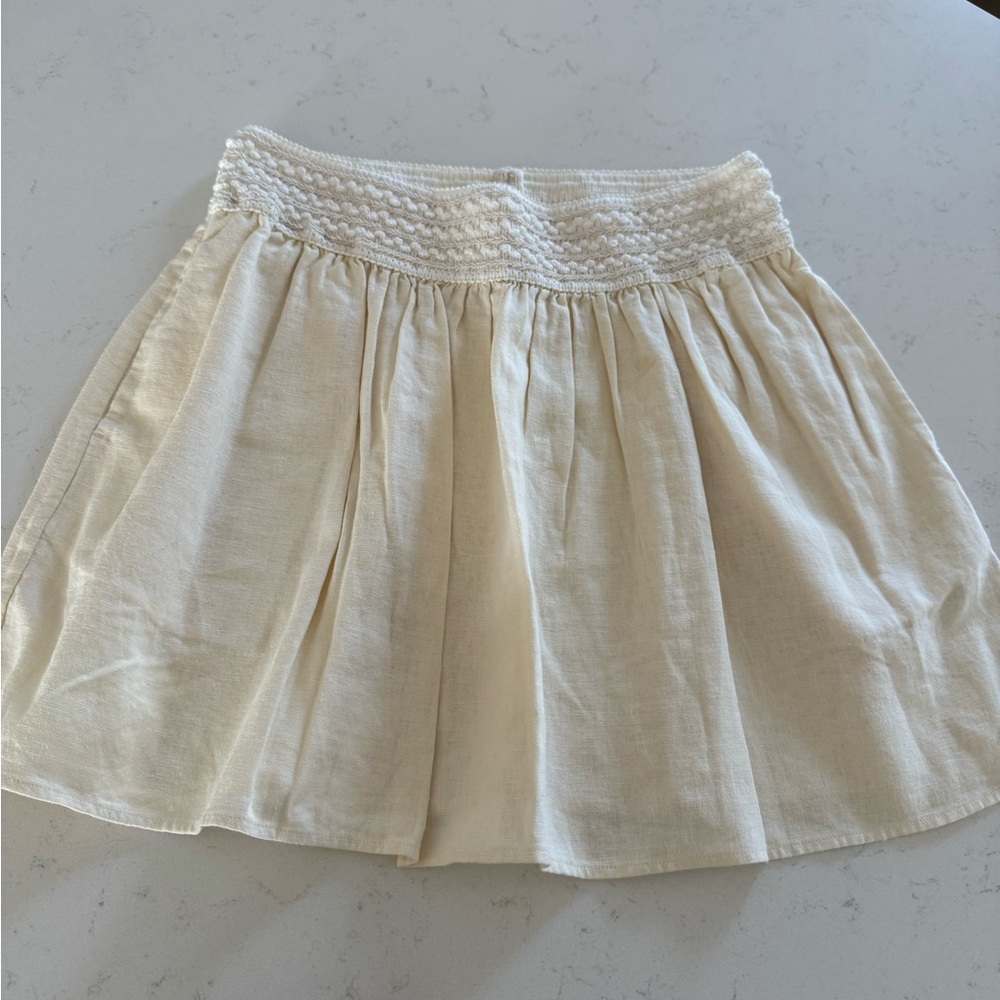 J. Crew Cream Mini Skirt